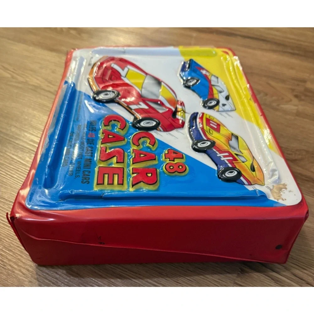 🚗 48 Car Case w/ Diecast Cars Hot Wheels Matchbox Zylmex Yatming Lot Vintage